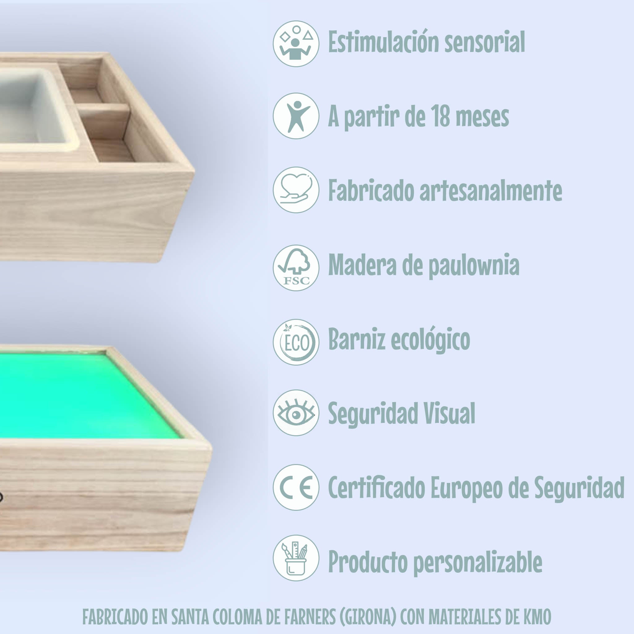 2en1 Taula de llum + Taula d'experimentació