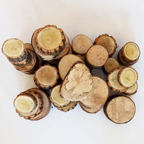 Tronquitos naturales de madera 30 piezas