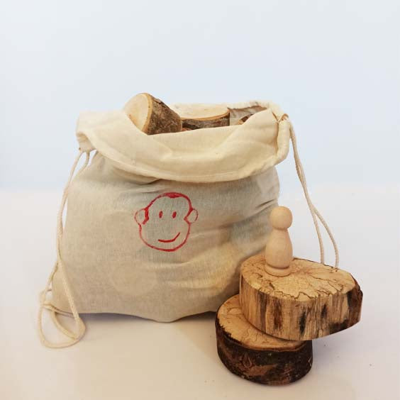 Paquet de tronquita naturals de fusta de 90 peces
