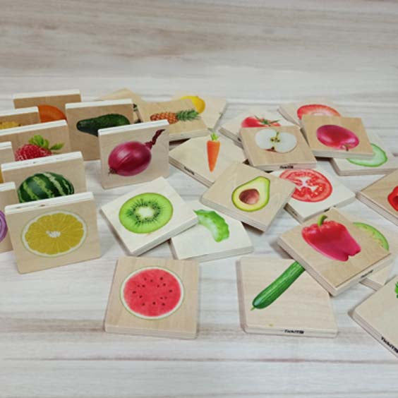Memory descubre las frutas y verduras