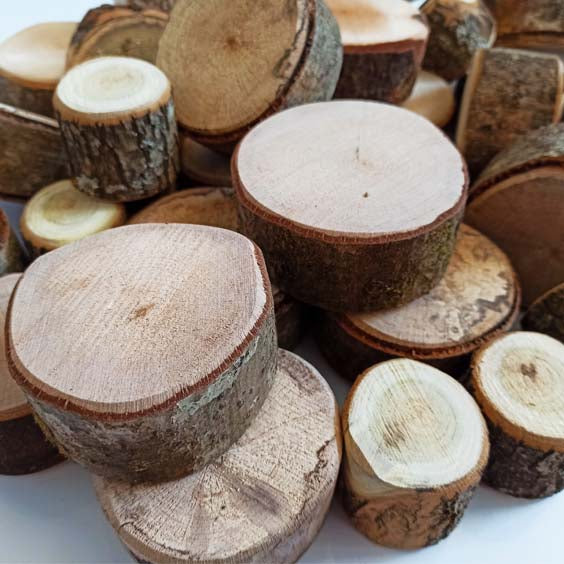 Paquet de tronquita naturals de fusta de 90 peces